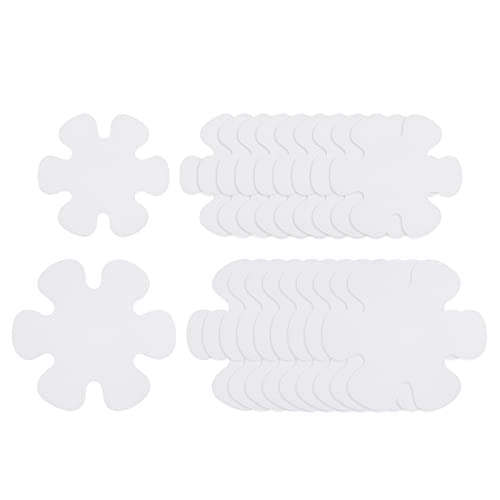 HARFINGTON 1 Set(20pcs) Non Slip Bathtub Stickers Bath Shower Floor 3.15" 3.94" Anti-Slip Sticker Tape Flower Style Decals for Bathroom Kitchen Bathtub Treads Stairs, Transparent - color: Transparent