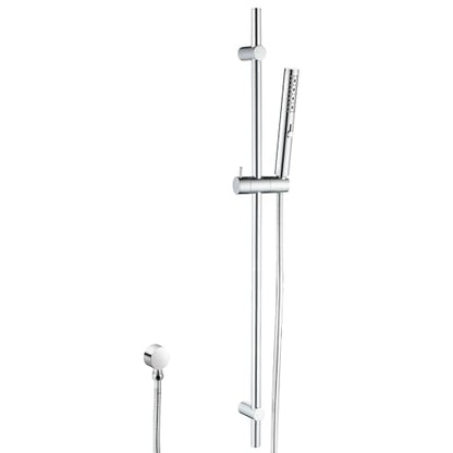 Handheld Shower Head with Slide Bar, 3-Function High-Pressure Hand Shower with hose, Adjustable Slide Bar Shower Spray Combo, Elbow-Chrome