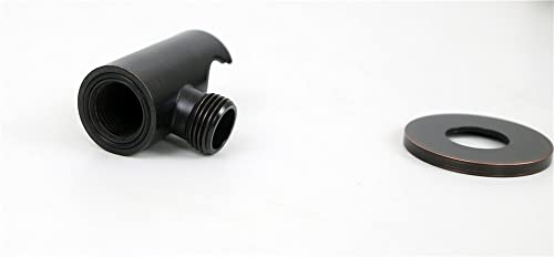 Hand Held Shower Head Holder with Hose Connector Shower Wand Holder Wall Mount Handheld Shower Handle Sprayer Holder Shower Hose Adapter Shower Elbow with Spray Head Bracket Oil Rubbed Bronze - color: Oil Rubbed Bronze