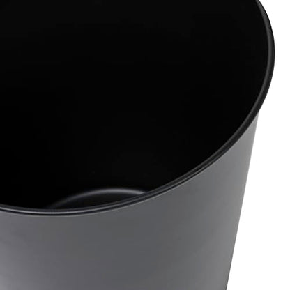 happimess Nolan 2 Gal Smooth Steel Wastebasket, Matte Black | 10" Height, Lidless Open Top, Fingerprint Resistant, Powder Coated Finish, Small Space Design - color: Matte Black, size: Set of 1
