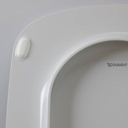 Duravit DuraStyle Elongated Toilet seat White High Gloss, Slow Closing, Stainless Steel Hinges