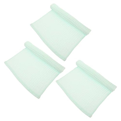 jojofuny 3pcs Green Waffle Weave Cotton Towels Large Highly Absorbent Quick-Dry Hand Face Bath Towels for Adults