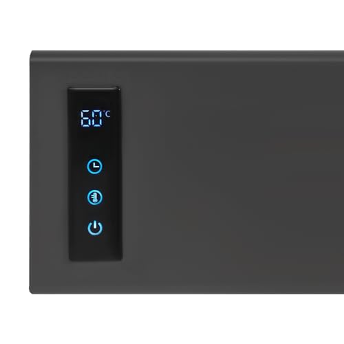 Electric Towel Warmer Rack, Wall-Mounted Towel Heater with Built-in Timer & Temperature Control, Electric Towel Dryer for Bathroom, IPX4 Waterproof, Gun Grey