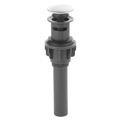 Plastic Bathroom Sink Pop up Drain Stopper | with Overflow,Basin Waste,Chrome Cap with Strainer Basket for Vanity Vessel