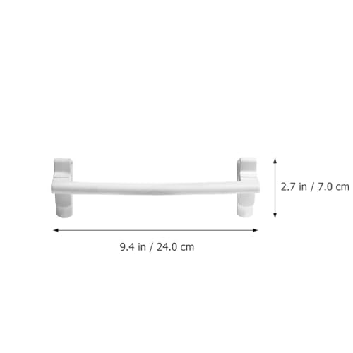 Kichvoe 4pcs Over The Door Towel Rack, Plastic Towel Bar Holder White Bathroom Organizer for Hand and Toilet，9.44 x 2.75 x 2.36 inch