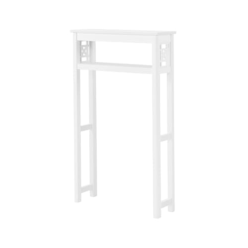 Alaterre Furniture Derby Over-the-Toilet Storage Shelf, White, 27”x8”x44” - size: 44-Inch Tall