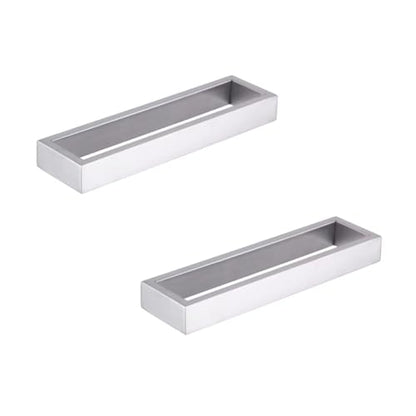 GERZWY Modern Towel Holder Square Style Brushed Stainless Steel Towel Hanger Towel Ring for Bathroom Wall Mount 2 Pack HG1716-2LS - color: Brushed
