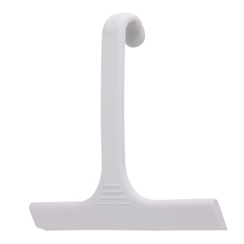 Silicone Shower Squeegee - All-in-One Design with Built-in Hook, 10 Inch Streak-Free Bathroom and car Cleaner for Glass Doors, Mirrors, Windows, Tiles Grey - color: Gray