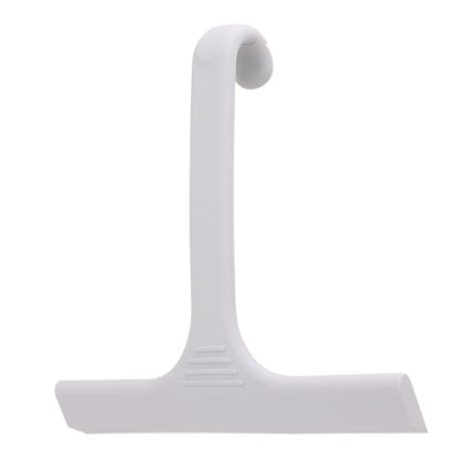Silicone Shower Squeegee - All-in-One Design with Built-in Hook, 10 Inch Streak-Free Bathroom and car Cleaner for Glass Doors, Mirrors, Windows, Tiles Grey - color: Gray