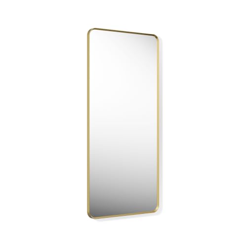 Kohler Essential 28 in. X 60 in. Rectangular Bathroom Vanity Mirror in Moderne Brushed Gold - color: Modern Brushed Gold, size: 60"L x 28"W, style: Rectangle