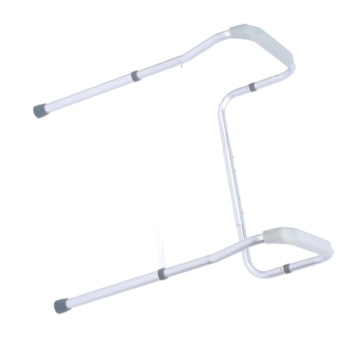 Aramox Bathroom Toilet Guardrail Aluminum Alloy Toilet Safety Frame 5 Level Height and Width Adjustable 220 Lb Support for Elderly Disabled Pregnant Women Recovery Use