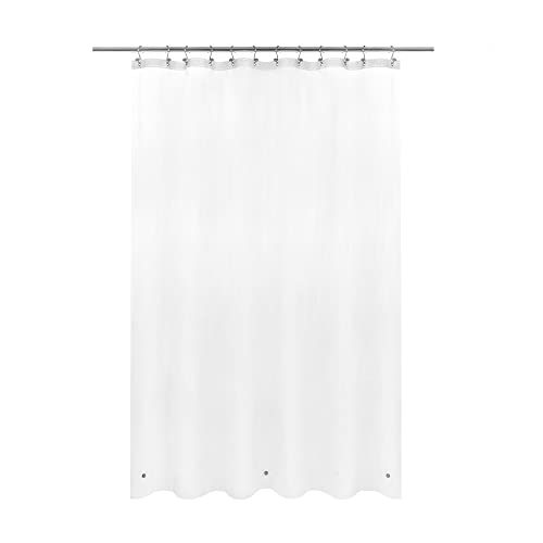 Barossa Design Frosted Shower Curtain Liner Standard Size | Premium PEVA, BPA & PVC Free, No Chemical Smell, Metal Grommets, Lightweight Bath Curtain with 3 Magnets for Bathroom - color: 2a. Frost, size: 72"W x 72"L (Pack of 1)