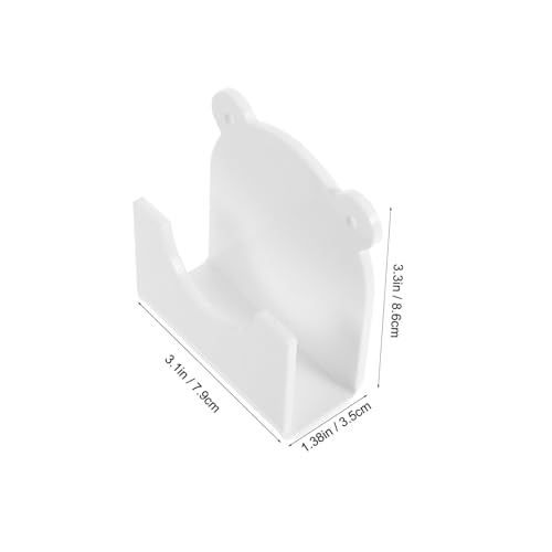 2pcs Drill Less Shower Curtain Rod Bracket Wall Mount Holder Curved Groove for Easy Installation