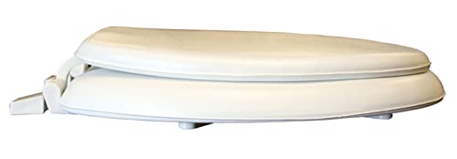 6Q1R1-00 Deluxe Vinyl Soft Toilet Seat, Round, White