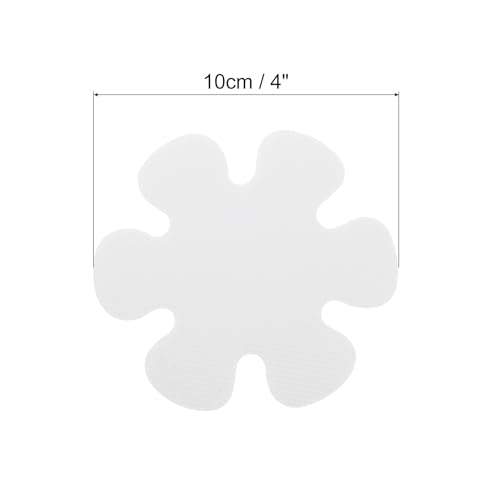 uxcell 20pcs Non-Slip Bathtub Stickers, Anti Slip Shower Stickers Showers Treads Bright Flowers Appliques with Scraper for Bath Tub Shower Stairs, Clear - color: Clear