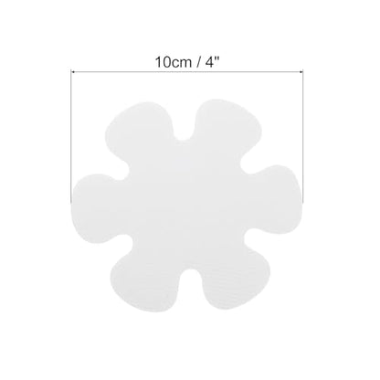 uxcell 20pcs Non-Slip Bathtub Stickers, Anti Slip Shower Stickers Showers Treads Bright Flowers Appliques with Scraper for Bath Tub Shower Stairs, Clear - color: Clear
