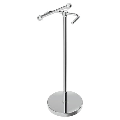 RARXTR Toilet Paper Holder Stand, Post Pivoting Design Free Standing Toilet Paper Holder, SUS304 Stainless Steel Toilet Paper Roll Holder, Heavy Stable Base (Chrome) - color: Chrome, size: Free Standing