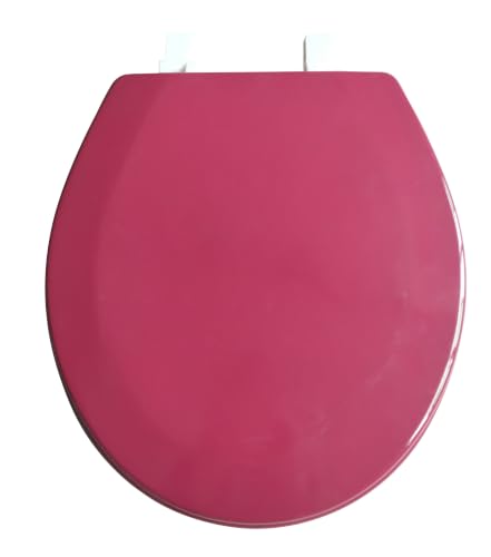 American Dream 17" MDF Toilet Seat – Burgundy Finish, Durable Medium-Density Fiberboard Construction with Easy-Install Hardware and Standard Round Fit - color: Burgundy