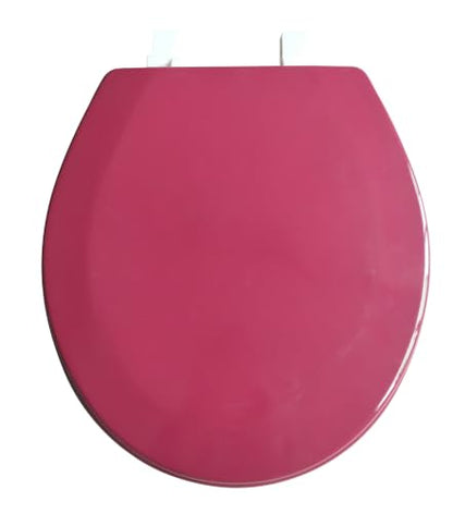 American Dream 17" MDF Toilet Seat – Burgundy Finish, Durable Medium-Density Fiberboard Construction with Easy-Install Hardware and Standard Round Fit - color: Burgundy
