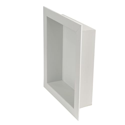 Palisade 17.5 in x 15.5 in Vinyl Shower Niche Dusty Pearl | Waterproof Shower Insert - color: Dusty Pearl
