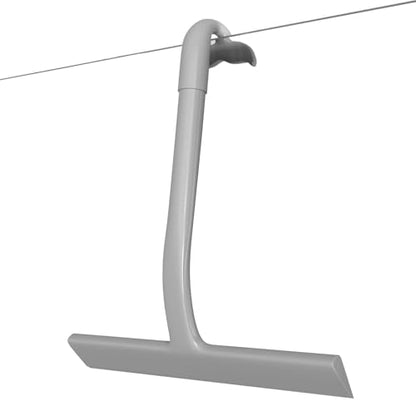 Shower Squeegee for Glass Doors, All-One-Piece Silicone Shower Squeegee with Hook Design for Easy Hanging and Cleaning (Gray) - color: Gray
