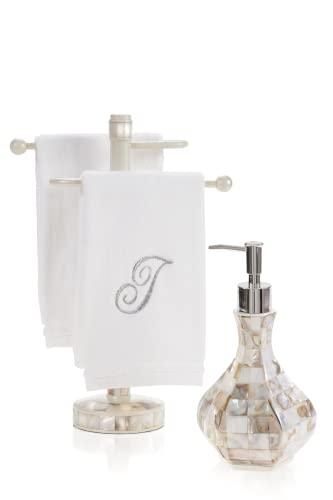 Milano Hand Soap Dispenser for Bathroom | Decorative Countertop Lotion Dispenser Finished in Beautiful Mother of Pearl, with Durable Pump for Elegant Bathroom Decor - style: Soap Dispenser
