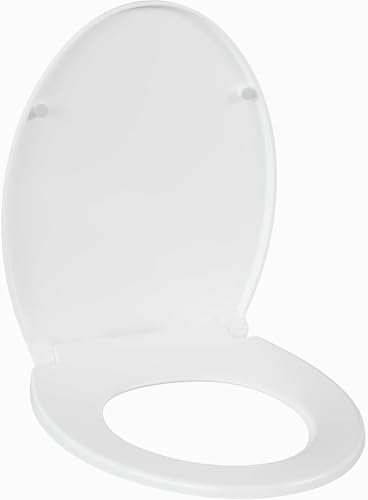 Round Soft Close Short Toilet Seat with Magnetic Non-Slip Hinge, Quick-Release Function, American Standard Fit, White - color: white-02, size: Round