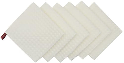 Mia'sDream Cotton Waffle Wash Cloths, 6 Pack, 13" x 13", Beige | Soft Washcloths,Thin Wash Cloths For Showering Face, Quick Drying Face Cloths, Small Hand Towels for Bathroom & Kitchen - color: Beige (Washcloth: 13" X 13")