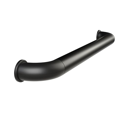 Grab Bar - Satin Black Anodized Aluminum with Satin Black Hardware - 30 Inch Length - 1.6 Inch Diameter - color: Black, size: 30 Inch