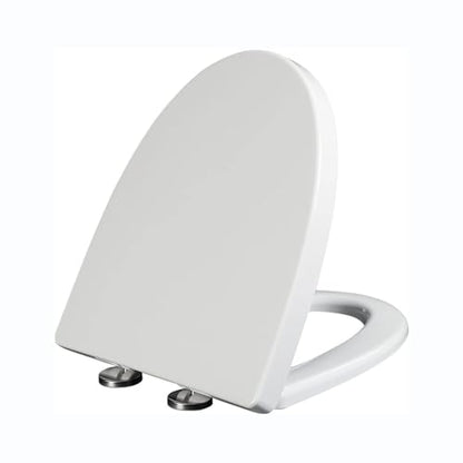 Quick Release Toilet Seat V with Cover - Easy Clean Oval Toilet Seat with Adjustable Hinges and Soft Close Lid (Model 01c) - size: 01a