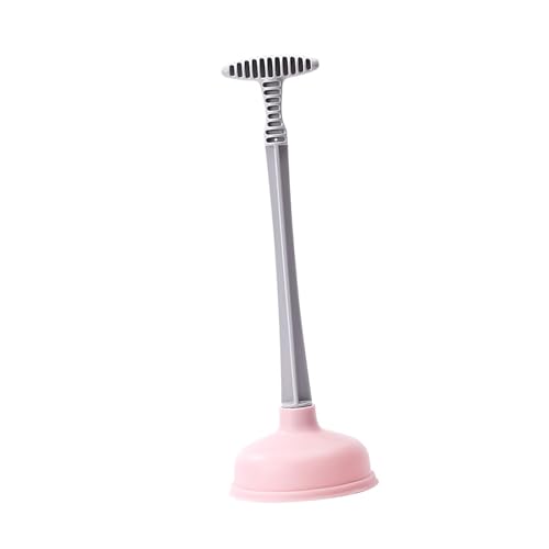 Dioche Old Fashioned Toilet Plunger Powerful Suction Toilet Plunger | Highefficiency Rubber and Plastic Suction Cup | Flushing and Unclogging Various Pipes | A Household (Pink) - color: Pink