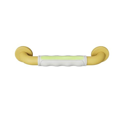 Non-Slip Silicone Shower Grab Bar Cover (White) | Hand Grip Sleeve for Bathroom Safety Grab Bars, Glow in the Dark,Elderly Shower Handle Protector - color: White