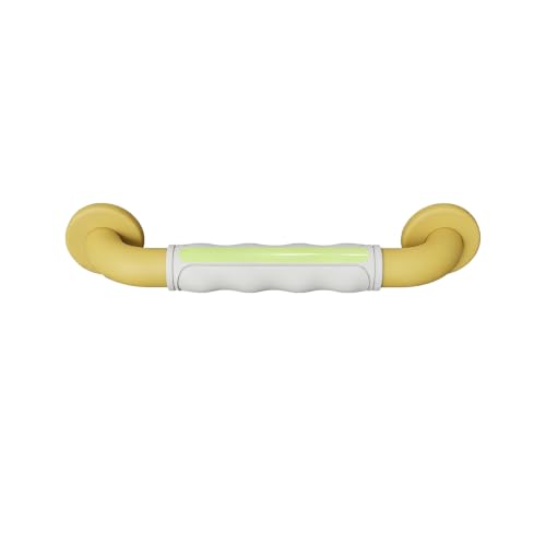 Non-Slip Silicone Shower Grab Bar Cover (White) | Hand Grip Sleeve for Bathroom Safety Grab Bars, Glow in the Dark,Elderly Shower Handle Protector - color: White