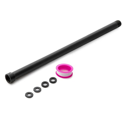 OFFO Shower Head Extension Arm, 16 in Shower Arm Extension Shower Head Extender Made of 305 Stainless Steel Shower Pipe Extension, Matte Black - color: Matte Black, style: 16 in