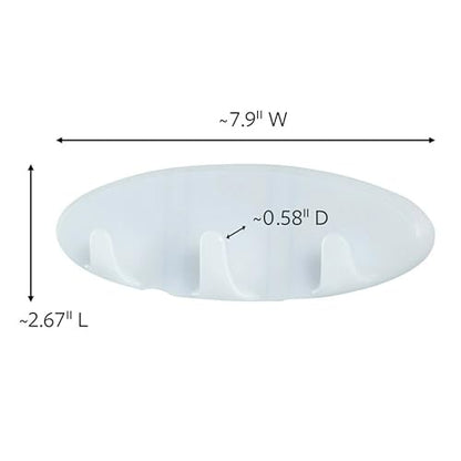 Command Bath Multi-Hook, Holds up to 5 lb, 1 Shower Hook with 2 Water-Resistant Strip, Damage-Free Bathroom Organization for Robes, Towels, Loofahs, or Bathroom Accessories