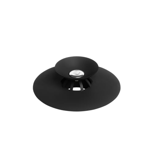 Umbra Flex Hair Catcher, Dual Purpose Shower Drain Stopper, 3-Inch, Black - color: Black