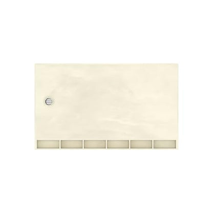 Redi Trench 36 In x 60 In Single Curb Tileable Shower Pan with Right Drain and Linear Brushed Nickel Grate - color: Right Drain, Single Curb, Brushed Nickel