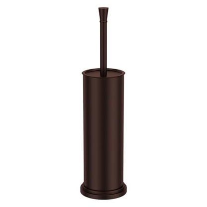 Toilet Brush and Holder Set：304 Stainless Steel Heavy Duty Toilet Bowl Brush，Removable Inner Bowl and Splash Protection，Bathroom Toilet Brush-Dense Bristles for Through Cleaning - color: Bronze