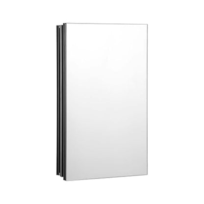 VEVOR Medicine Cabinet, 14 x 24 inches, Medicine Cabinet for Bathroom with Mirror, Aluminum Frame Bathroom Wall Cabinet, 2-Layer Adjustable Shelves, Recessed & Wall-Mounted Installation - size: 14x24in