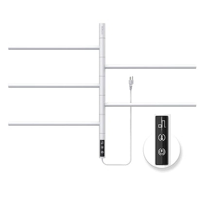 Z&Zhanle Heated Towel Racks for Bathroom - Warmers Rotating Electric Warmer with Built - in Timer, Hard-Wired/Plug-in,Whitek (White) - color: White