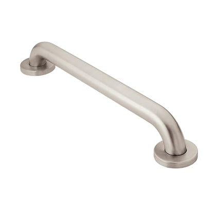 Moen Home Care Bathroom Safety 18 Inch Stainless Steel Handicap Grab Bar for Bathtub and Shower, Elderly Assistance Product with Concealed Screws, Polished Brass, R8918 - color: Stainless, size: 18 Inch