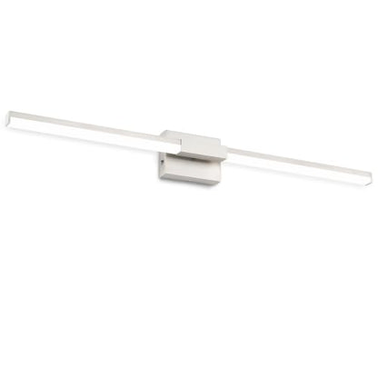 SOLFART Bathroom Light Fixture 40-Inch: Brushed Nickel Dimmable Vanity Lights for Bathroom, Built-in Dimmer, Thickened Aluminum Body, 360 Degree Rotation, ETL IP44 - color: Brushed Nickel-6000K, 5-Step Brightness Control, size: 40 inch