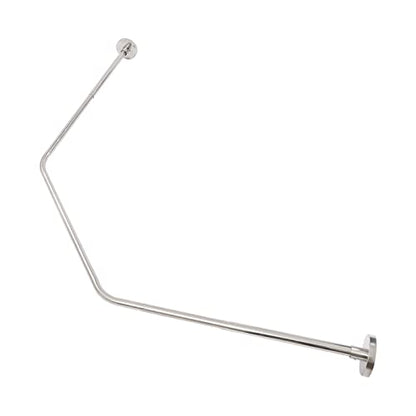 Shower Curtain Rod, Wall Mount Curved Shower Curtain Rod, Stainless Steel Shower Rod Tension Curtain Rod Rail for Bathroom, Bathtub, Dressing Room, Bedroom Silver