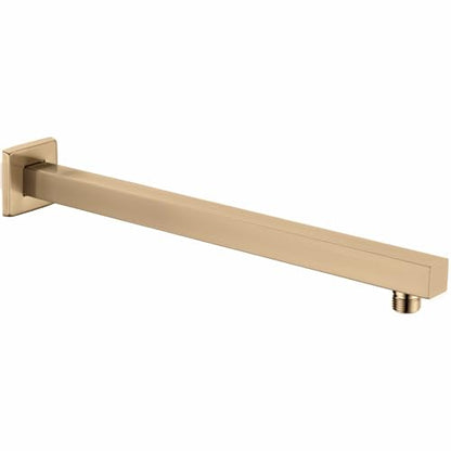 TRUSTMI 16" Shower Arm Champagne Bronze, Wall Mount Rainfall Extension | Square Arm with Flange, Stainless Steel Rainfall Shower Head Extension, NPT 1/2" Wall Mount, Universal Fittings, 90° - color: Champagne Brozne
