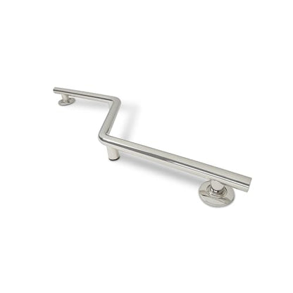 Seachrome Bathroom Grab Bar, 38 inch Stainless Steel, Right Handed Zuma Bar, 1 1/4 inch Diameter, Handicap Grab Bar, Safety Rail, Polished Stainless (Model: GWR-3638-QCR-PS) - color: Polished Stainless, style: Right-Hand