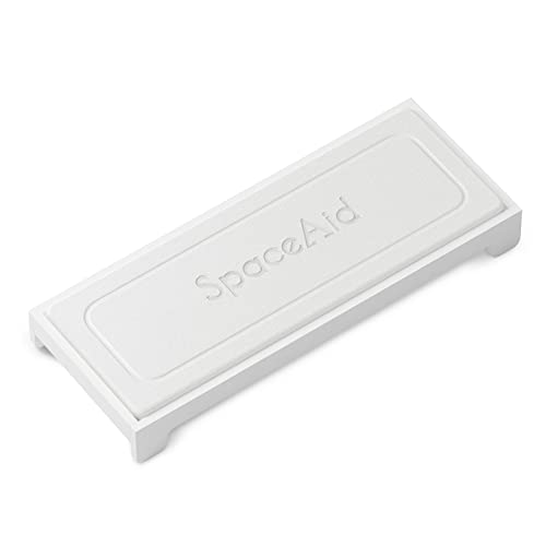 SpaceAid DryingNeat Sink Organizer, Instant Dry Sink Caddy Organizers, Kitchen Sponge Soap Holder Dispenser, Countertop Fast Drying Counter Tray Rack (Bamboo Rack, White) - color: White