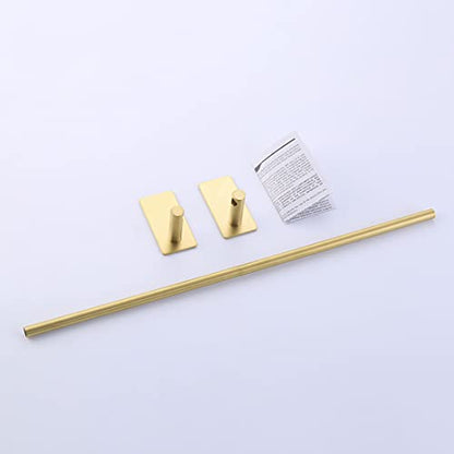 KES Towel Bar for Bathroom 20 Inches Adhesive Hand Towel Holder Stick on Wall SUS 304 Stainless Steel Brushed Brass, A7000S50B-BZ - color: Brushed Gold, size: 20-Inch