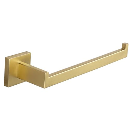 LANC Bathroom Hand Towel Holder Brushed Gold Hand Towel Bar 10 Inche Right Side Square Towel Ring for Kitchen Restroom Wall Mounted Stainless Steel Modern Towel Racks Hanger, A8806BG - color: Brushed Gold, size: 1 Pack(Right Hand)