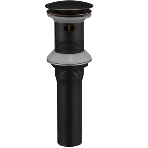 Bronze Bathroom Sink Drain Pop up Drain with Overflow Rustproof | Bathroom Sink Stopper with Detachable Strainer Basket All Metal Rustproof Fits 1-1/2" to 1-3/4" Sink Hole by Homevacious - color: Bronze
