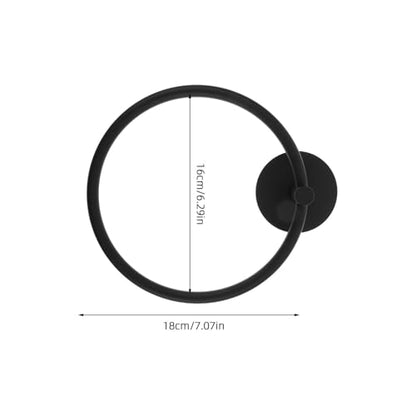 NUOBESTY Self-Adhesive Round Towel Ring Stainless Steel Hand Towel Holder Wall Mounted No Drilling Bathroom and Kitchen